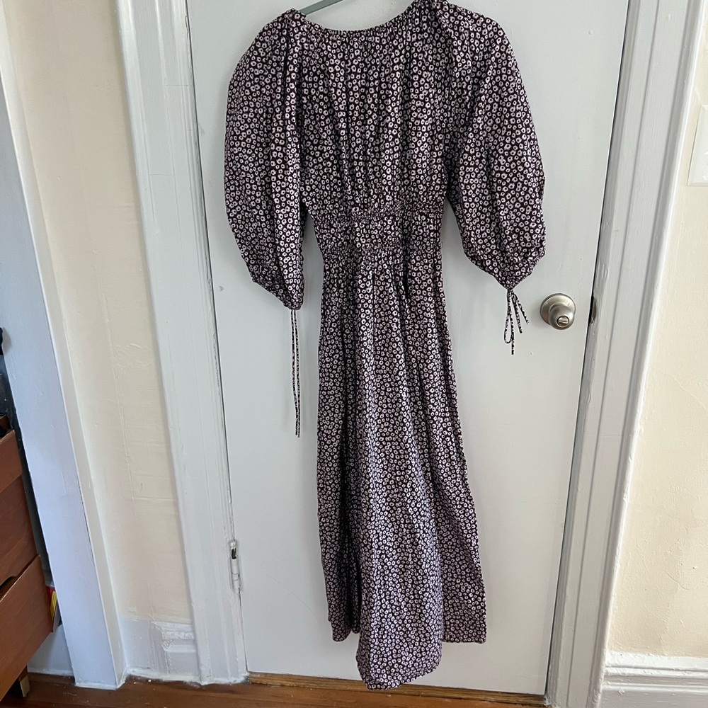 MATTEAU Shirred organic cotton-poplin maxi dress - Picture 3 of 9